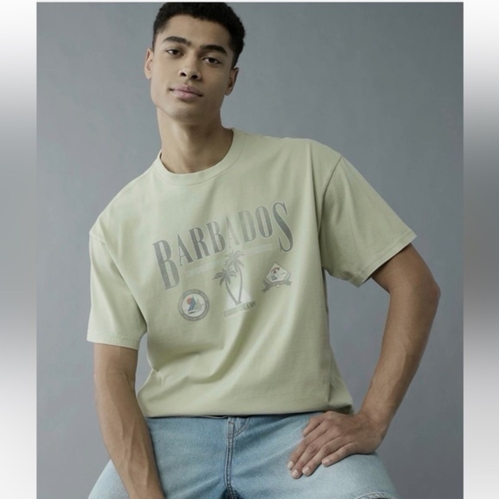 NWT AE Barbados Graphic Men's T-Shirt
